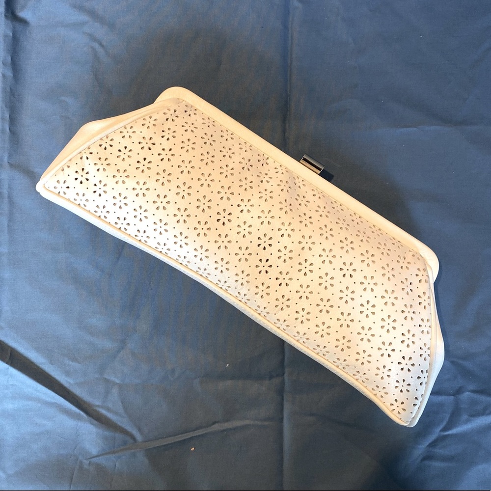 Apostrophe Long White Clutch Bag
